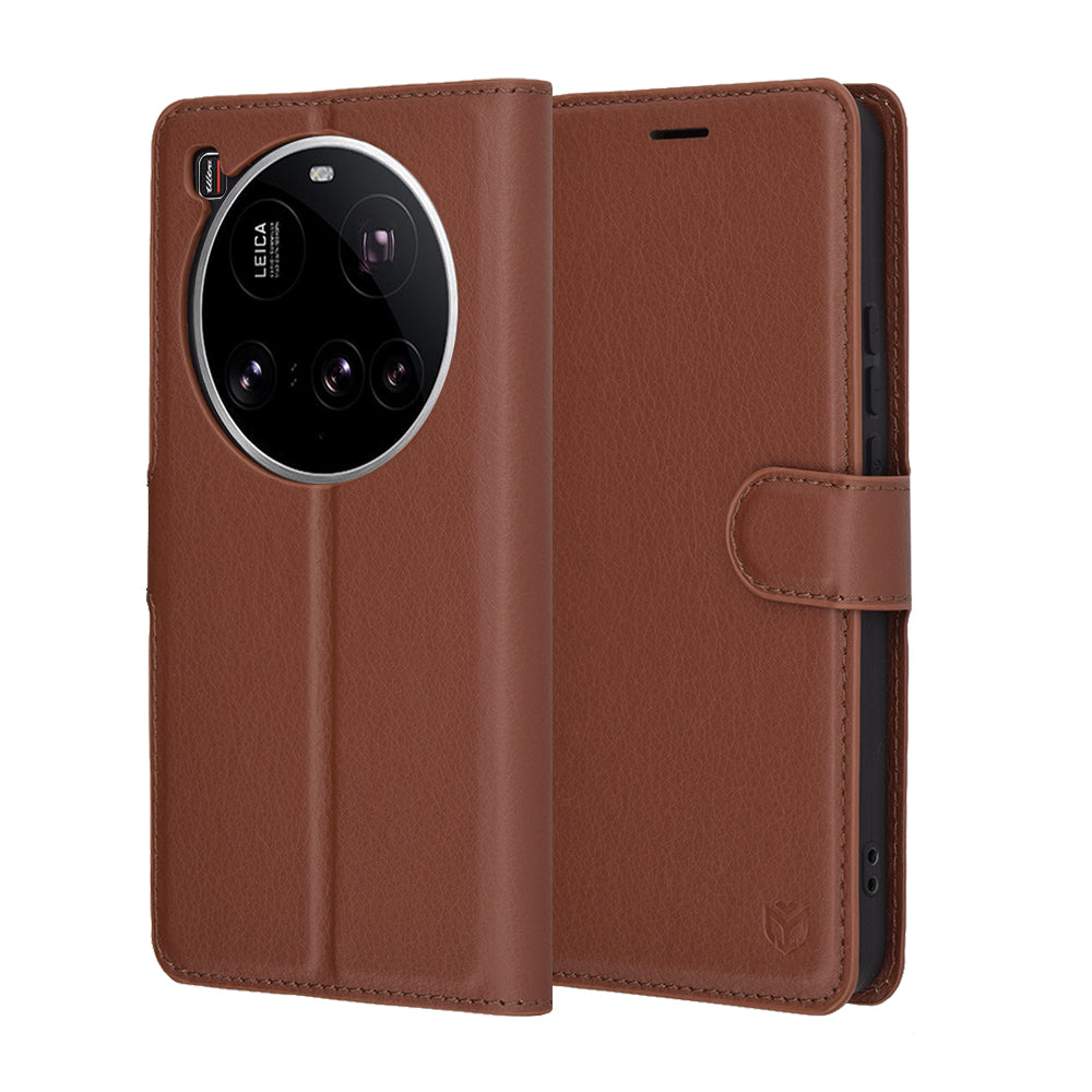 Coque pour Xiaomi 15 Ultra, Techsuit, Leather Folio, Marron