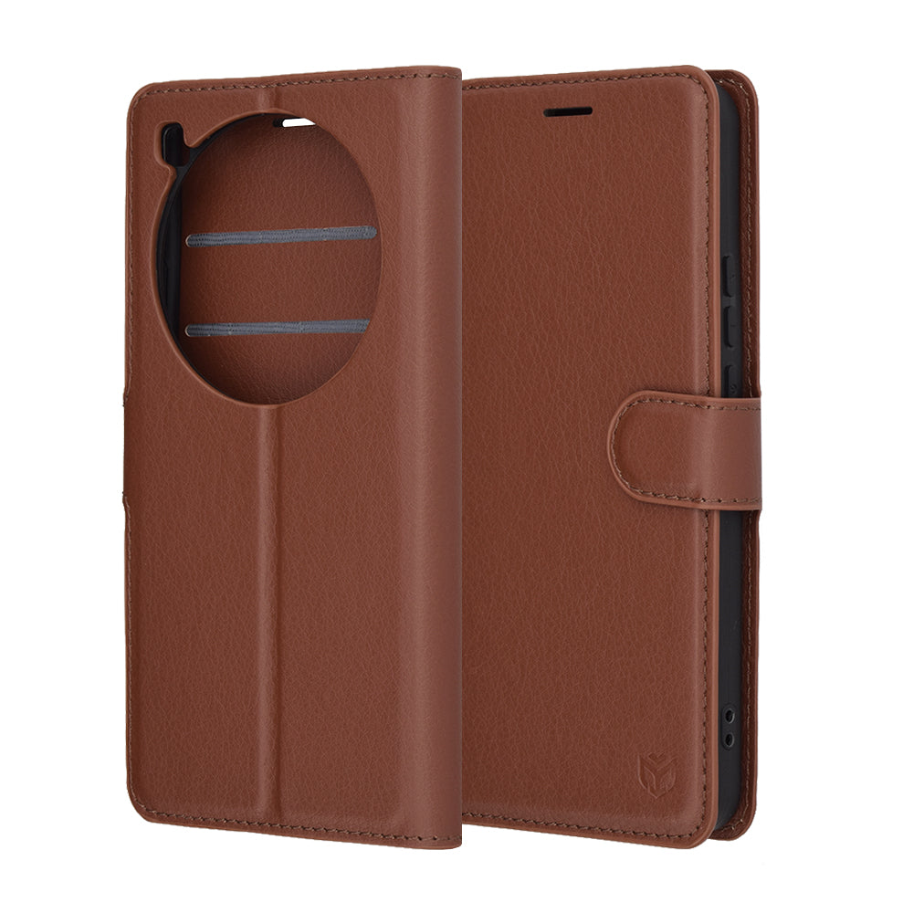 Coque pour Xiaomi 15 Ultra, Techsuit, Leather Folio, Marron