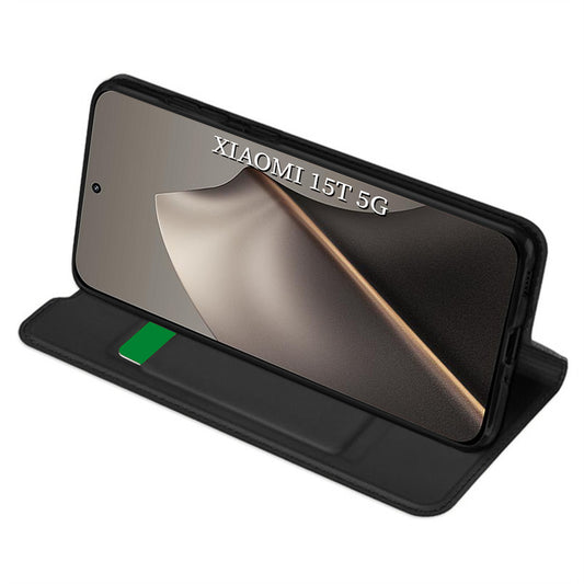 Étui pour Xiaomi 15T, Techsuit, Magskin Book, Noir