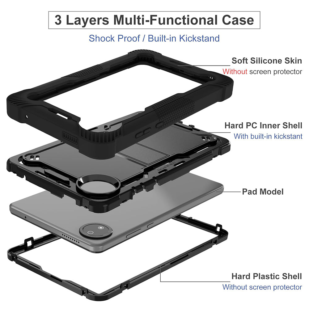 Coque pour Xiaomi Pad 7, Techsuit, Rugged TabShell, Noire