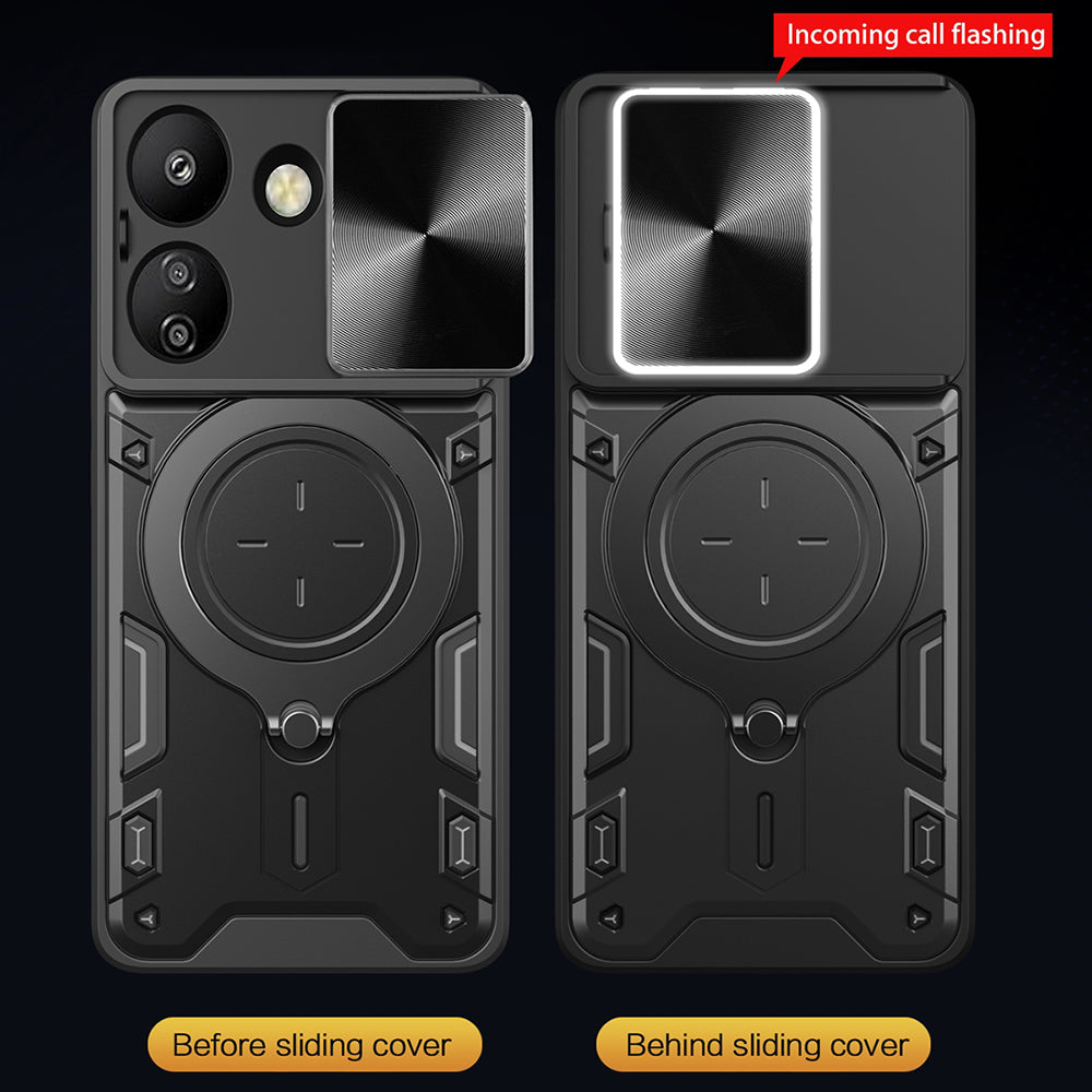 Coque pour Xiaomi Poco C65 / Redmi 13C, Techsuit, CamGuard Pro, Noire