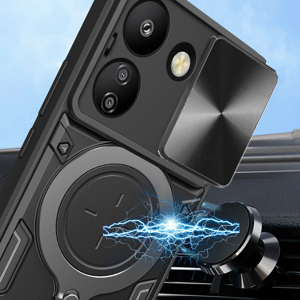 Coque pour Xiaomi Poco C65 / Redmi 13C, Techsuit, CamGuard Pro, Noire