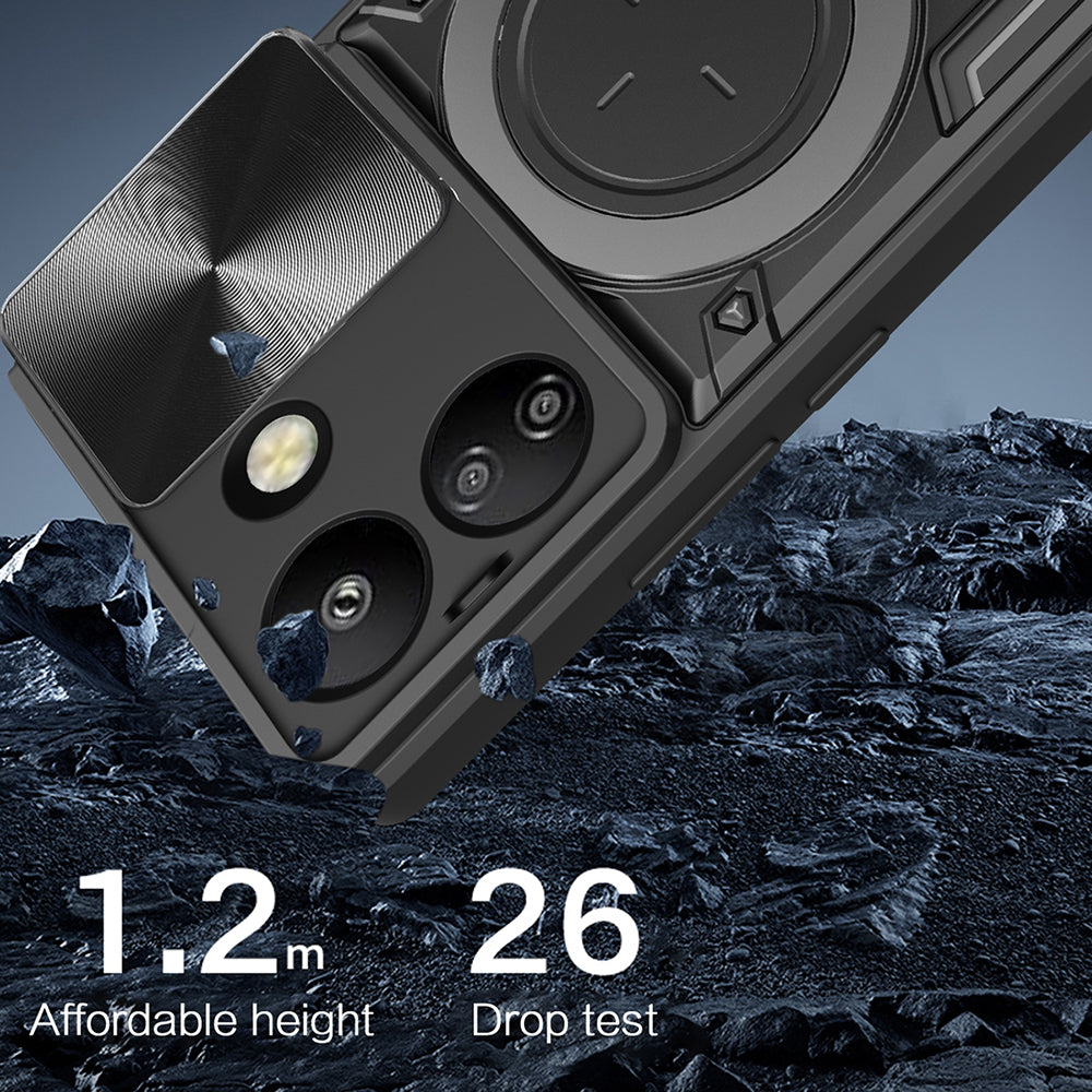 Coque pour Xiaomi Poco C65 / Redmi 13C, Techsuit, CamGuard Pro, Noire