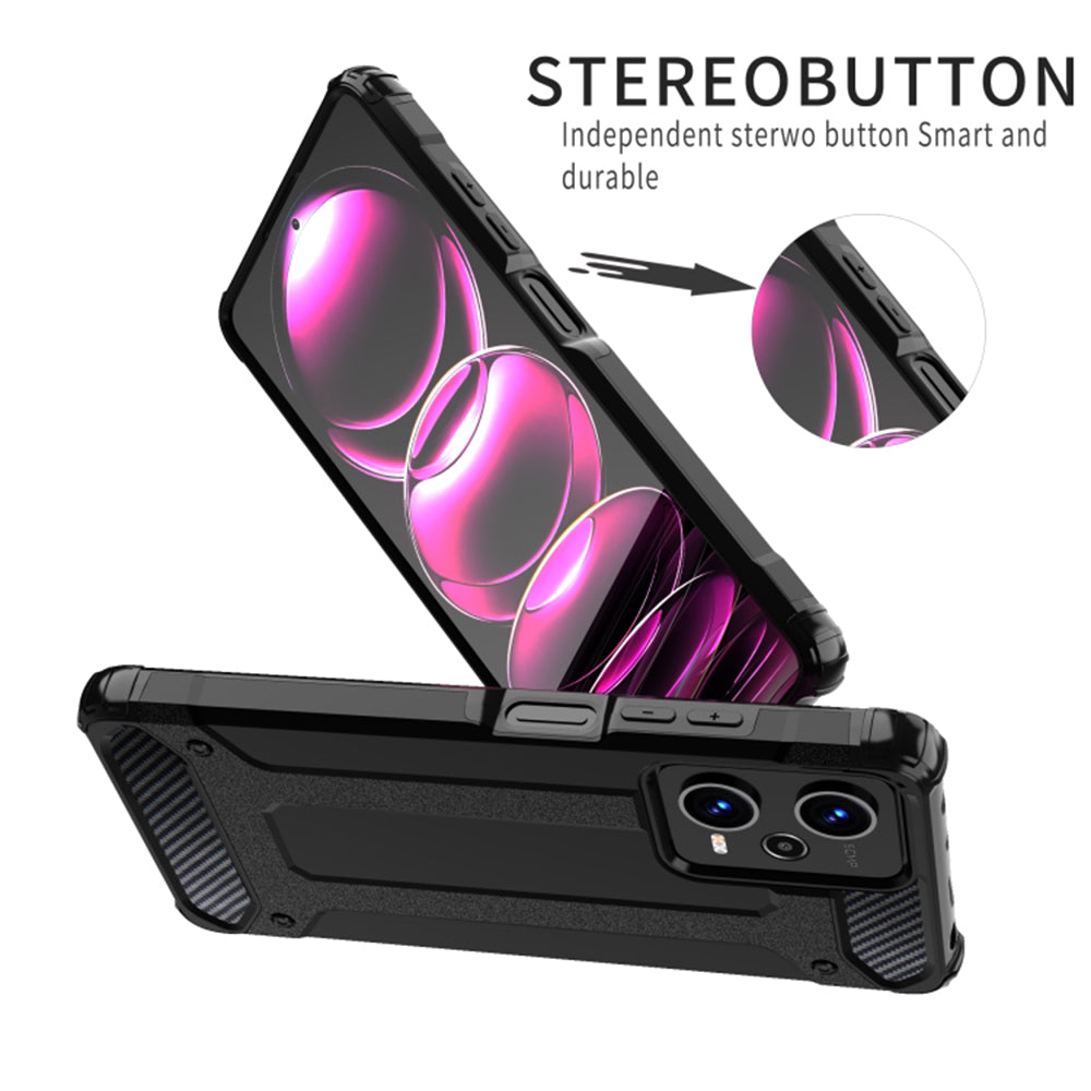 Coque pour Xiaomi Poco C65 / Redmi 13C, Techsuit, Hybrid Armor, Noire
