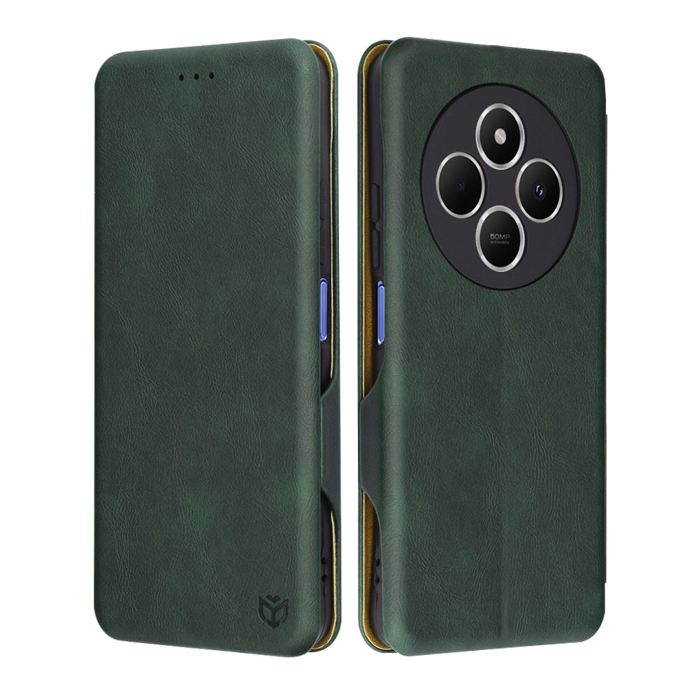 Étui pour Xiaomi Poco C75 / Redmi 14C, Techsuit, Safe Wallet Plus, Vert