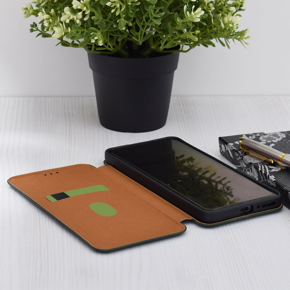 Étui pour Xiaomi Poco C75 / Redmi 14C, Techsuit, Safe Wallet Plus, Vert