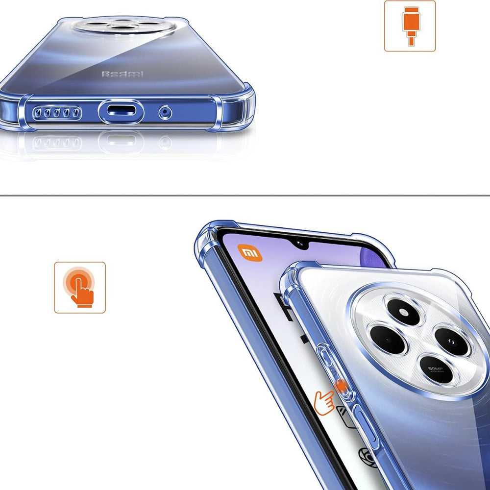 Coque pour Xiaomi Poco C75 / Redmi 14C, Techsuit, Antichoc Claire, Transparente