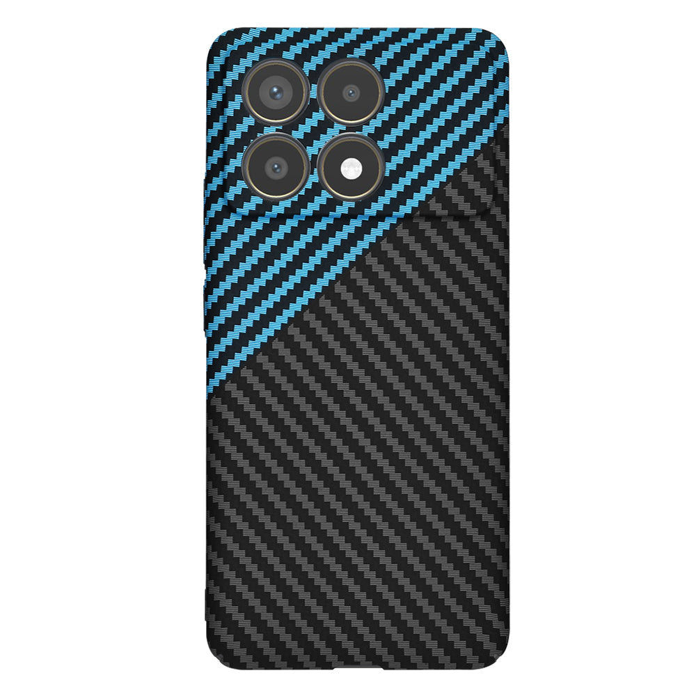 Coque pour Xiaomi Poco F6 Pro, Techsuit, Carbonite FiberShell, Noir Bleu