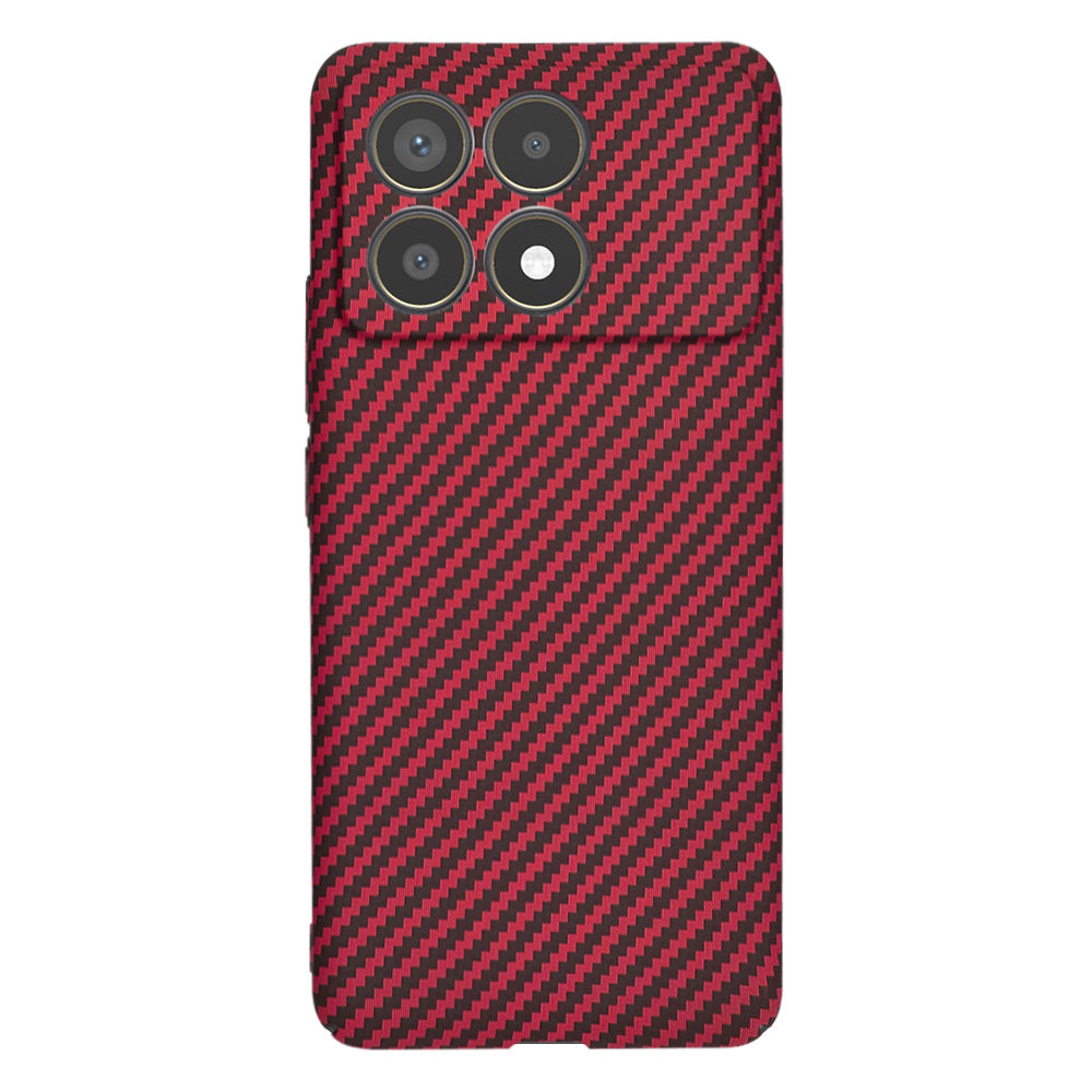 Coque pour Xiaomi Poco F6 Pro, Techsuit, Carbonite FiberShell, Rouge