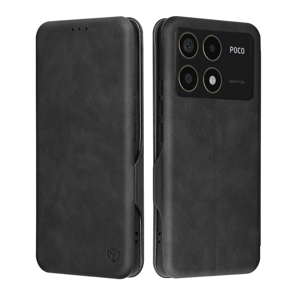 Coque pour Xiaomi Poco F6 Pro, Techsuit, Safe Wallet Plus, Noire