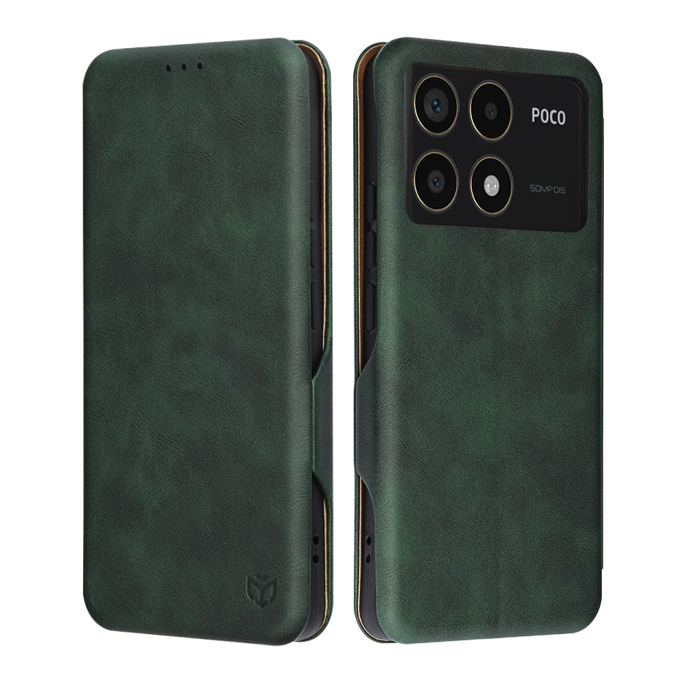 Coque pour Xiaomi Poco F6 Pro, Techsuit, Safe Wallet Plus, Vert