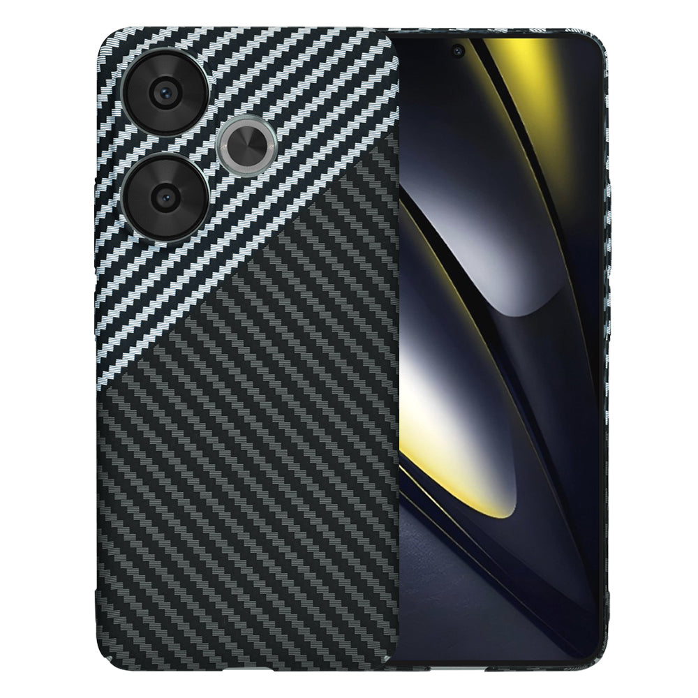 Coque pour Xiaomi Poco F6, Techsuit, Carbonite FiberShell, Noir Gris