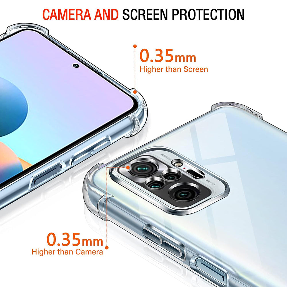 Coque pour Xiaomi Poco M5s / Redmi Note 10S / Note 10, Techsuit, Antichoc Claire, Transparente
