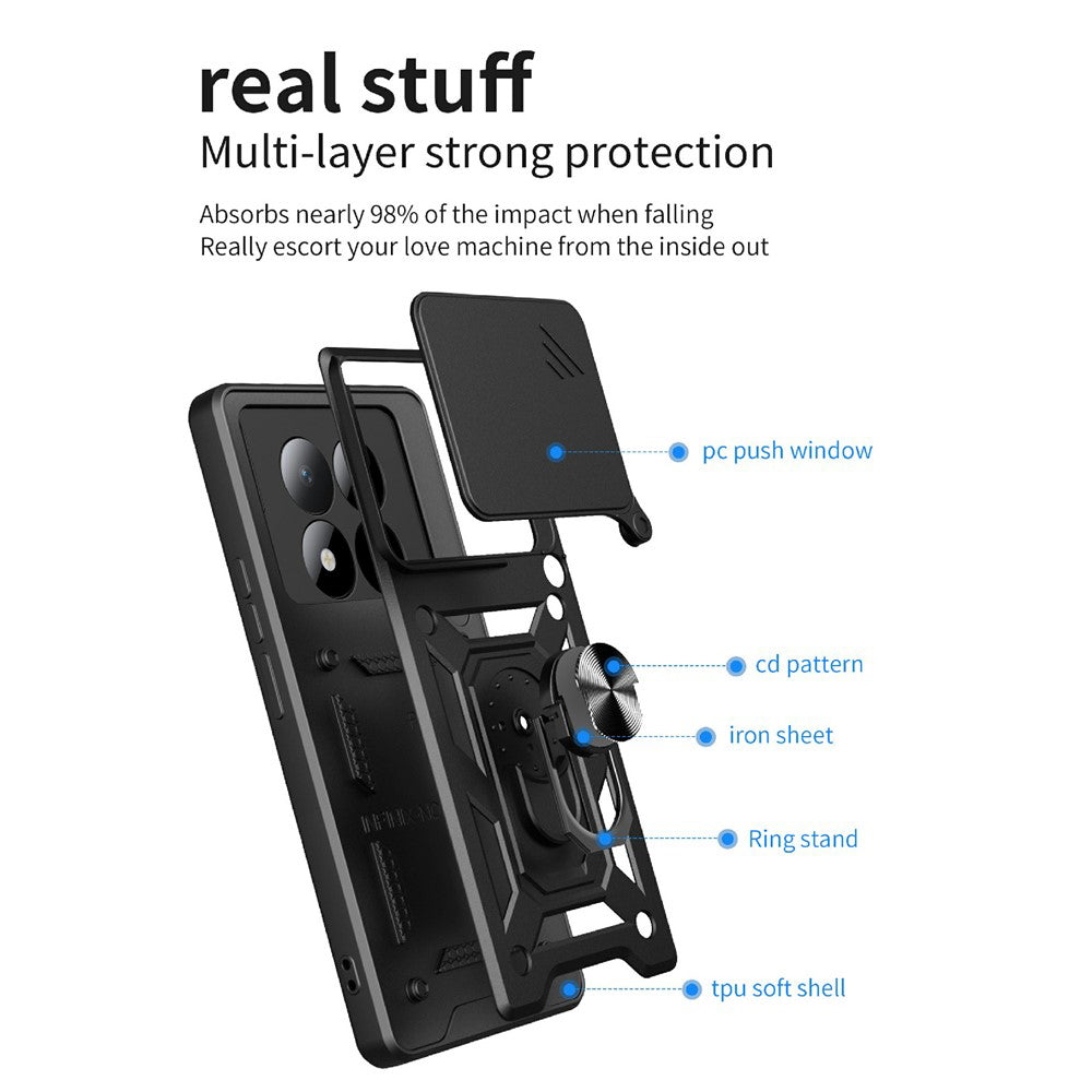 Case for Xiaomi Poco M8 Pro / Redmi Note 15 Pro+ 5G, Techsuit, CamShield, Black