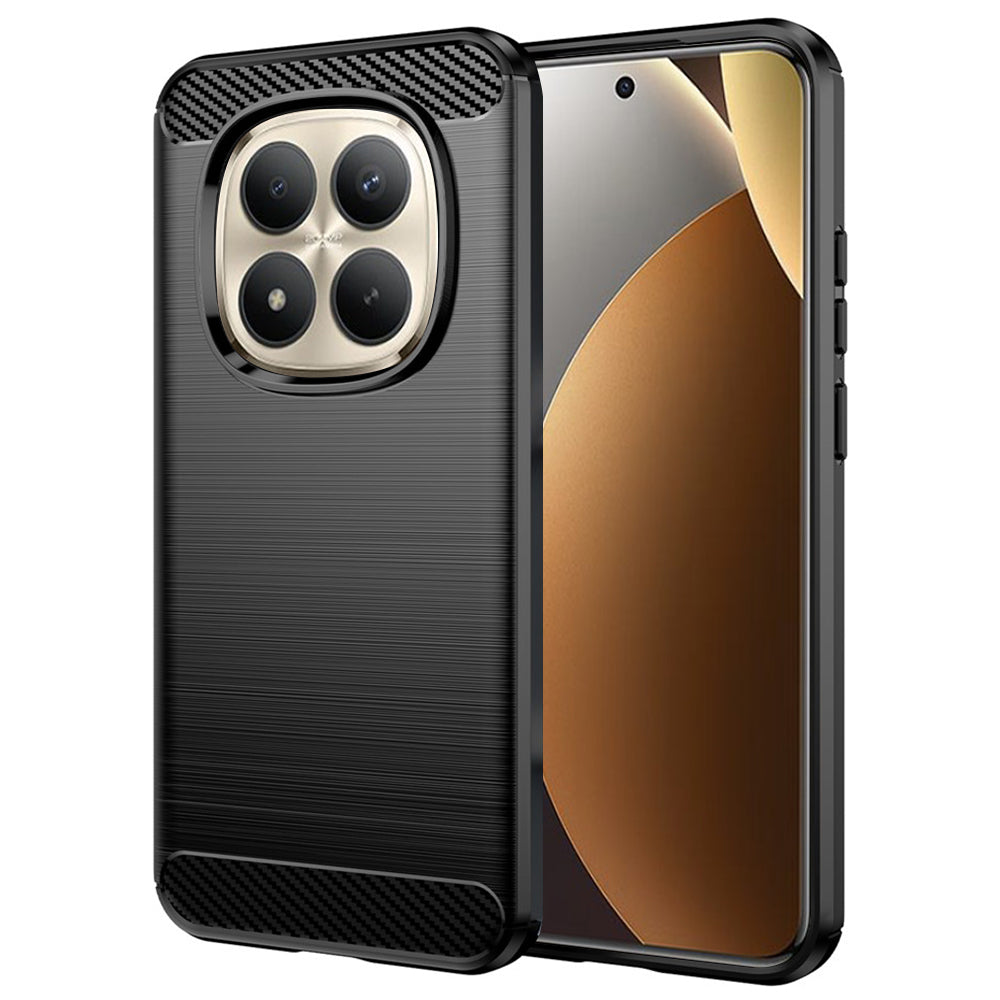 Housse pour Xiaomi Poco M8 Pro / Redmi Note 15 Pro+ 5G, Techsuit, Carbone, Noire