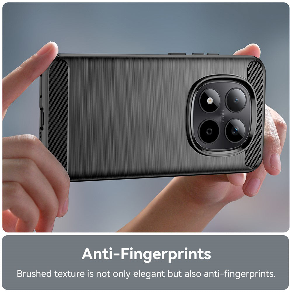 Housse pour Xiaomi Poco M8 Pro / Redmi Note 15 Pro+ 5G, Techsuit, Carbone, Noire