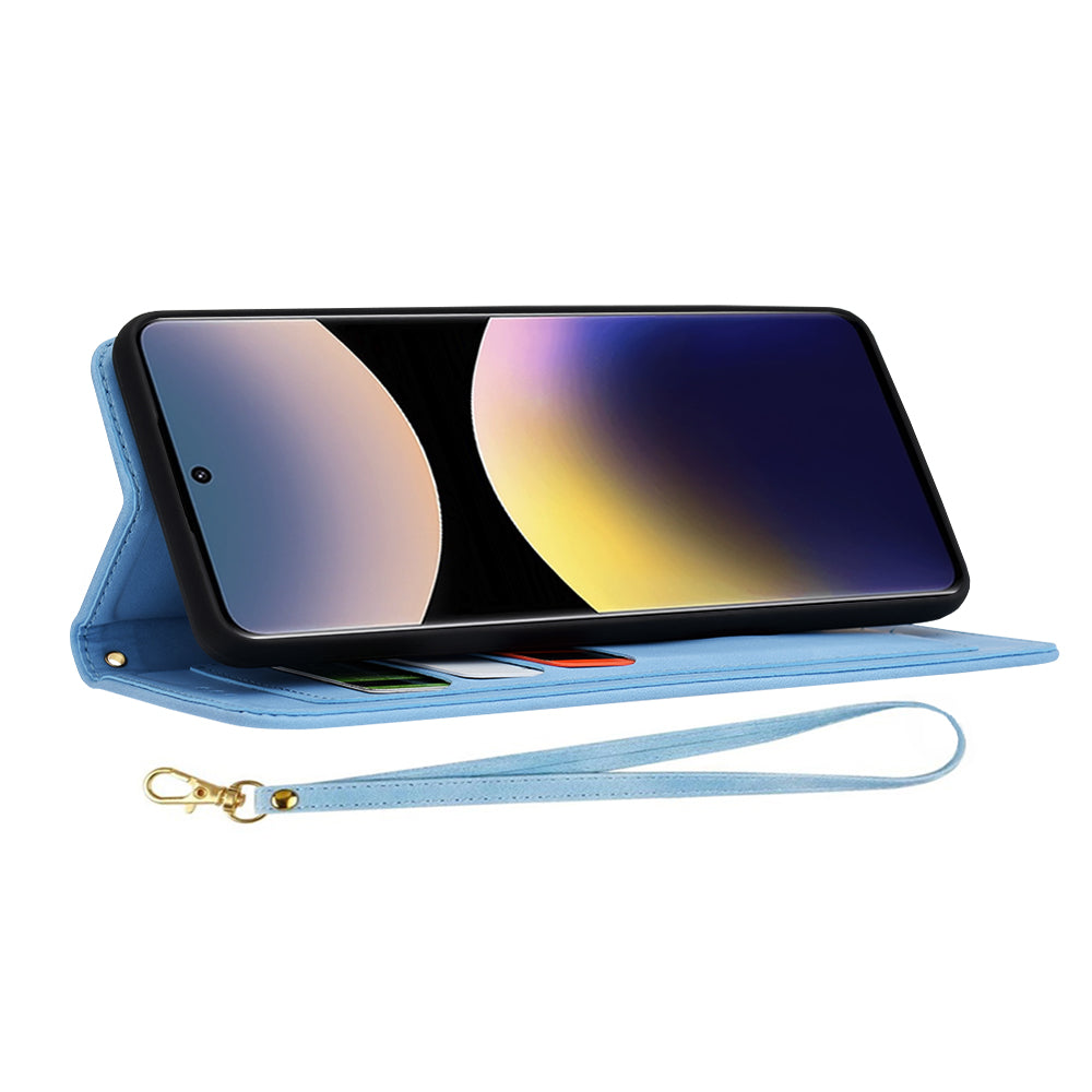 Coque pour Xiaomi Poco X7 / Note 14 Pro 5G, Techsuit, FlipCraft, Bleu