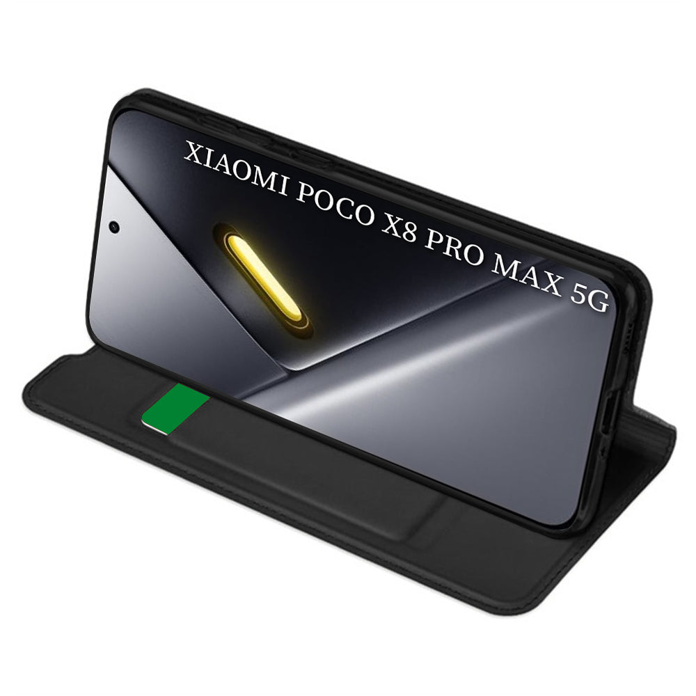 Étui pour Xiaomi Poco X8 Pro Max, Techsuit, Magskin Book, Noir