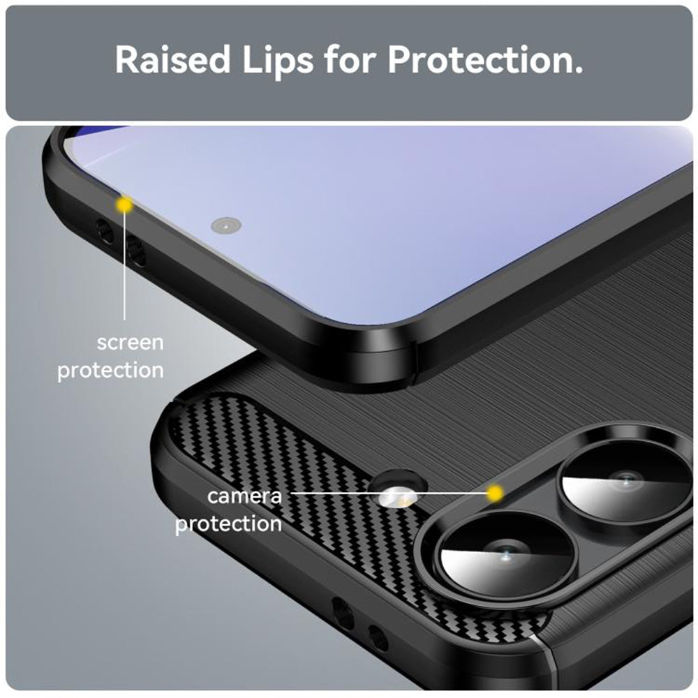 Étui pour Xiaomi Poco X8 Pro, Techsuit, Carbone, Noir