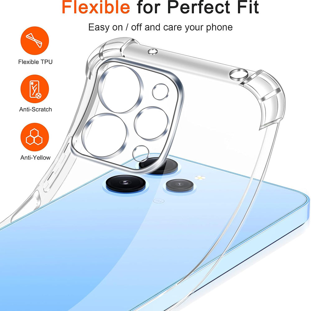 Coque pour Xiaomi Redmi 12 5G / 12, Techsuit, Antichoc Claire, Transparente