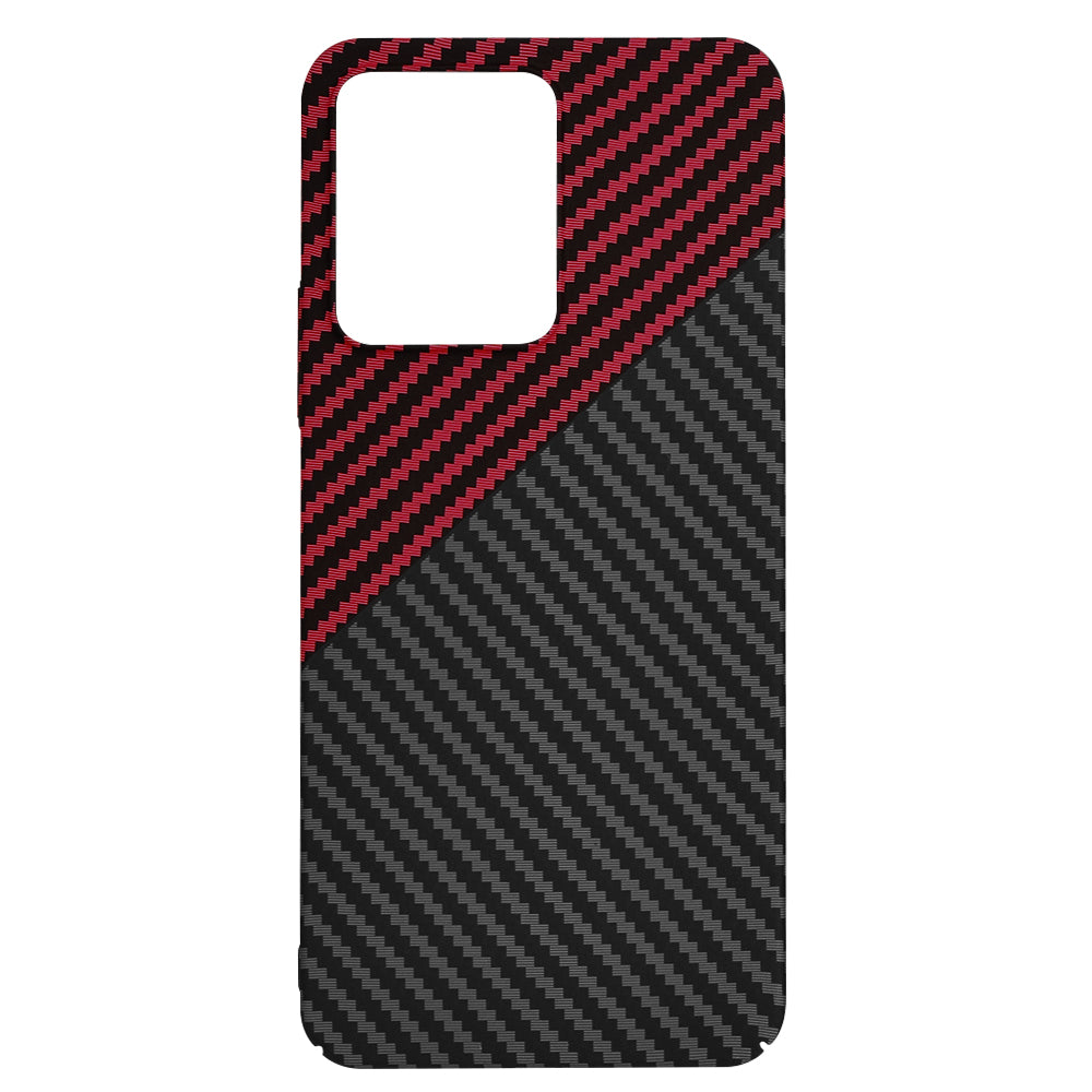 Coque pour Xiaomi Redmi 13C 5G / 13C / Poco C65, Techsuit, Carbonite FiberShell, Noir Rouge