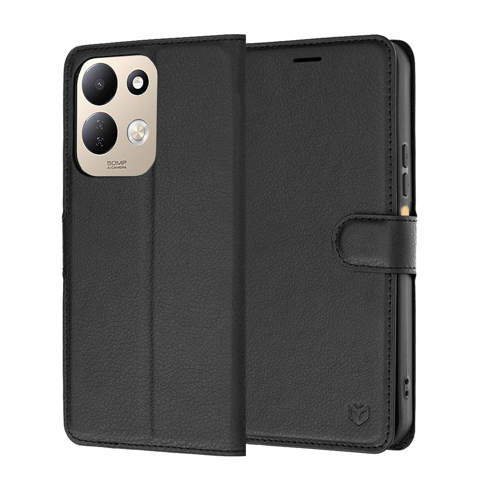 Coque pour Xiaomi Redmi 17 5G / 17 4G, Techsuit, Leather Folio, Noire