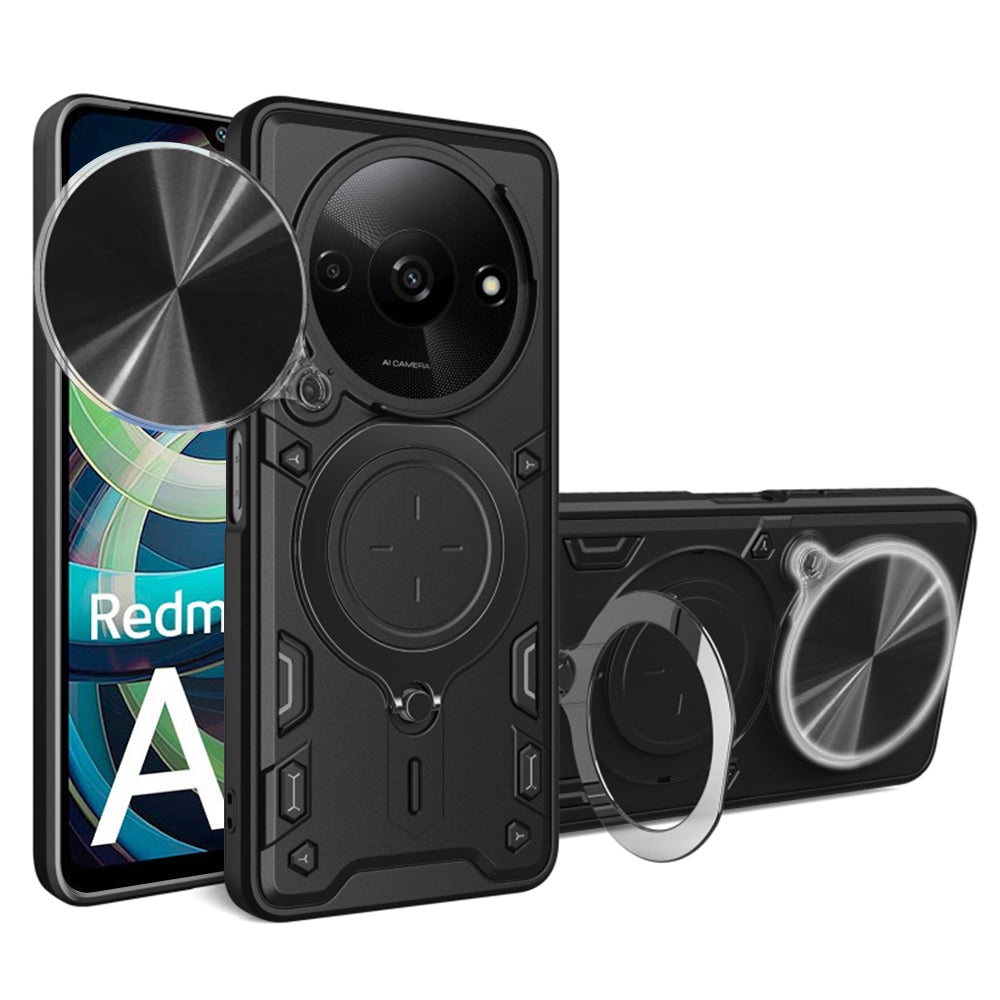 Coque pour Xiaomi Redmi A3, Techsuit, CamGuard Pro, Noire