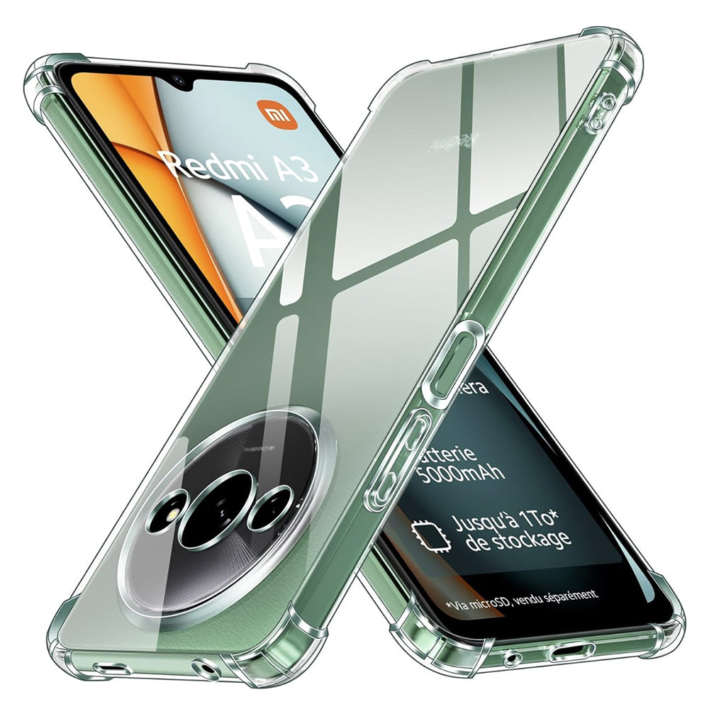 Coque pour Xiaomi Redmi A3x / A3, Techsuit, Antichoc Claire, Transparente