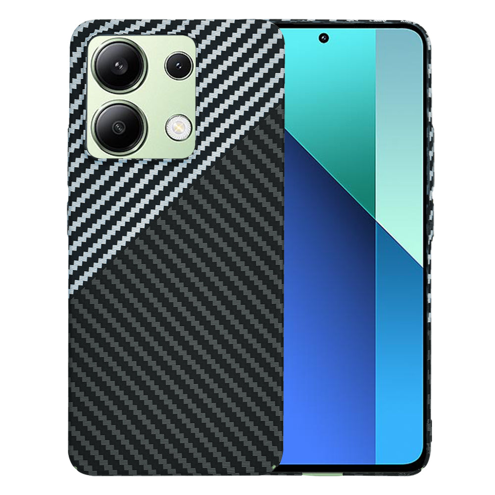 Coque pour Xiaomi Redmi Note 13 4G, Techsuit, Carbonite FiberShell, Noir Gris