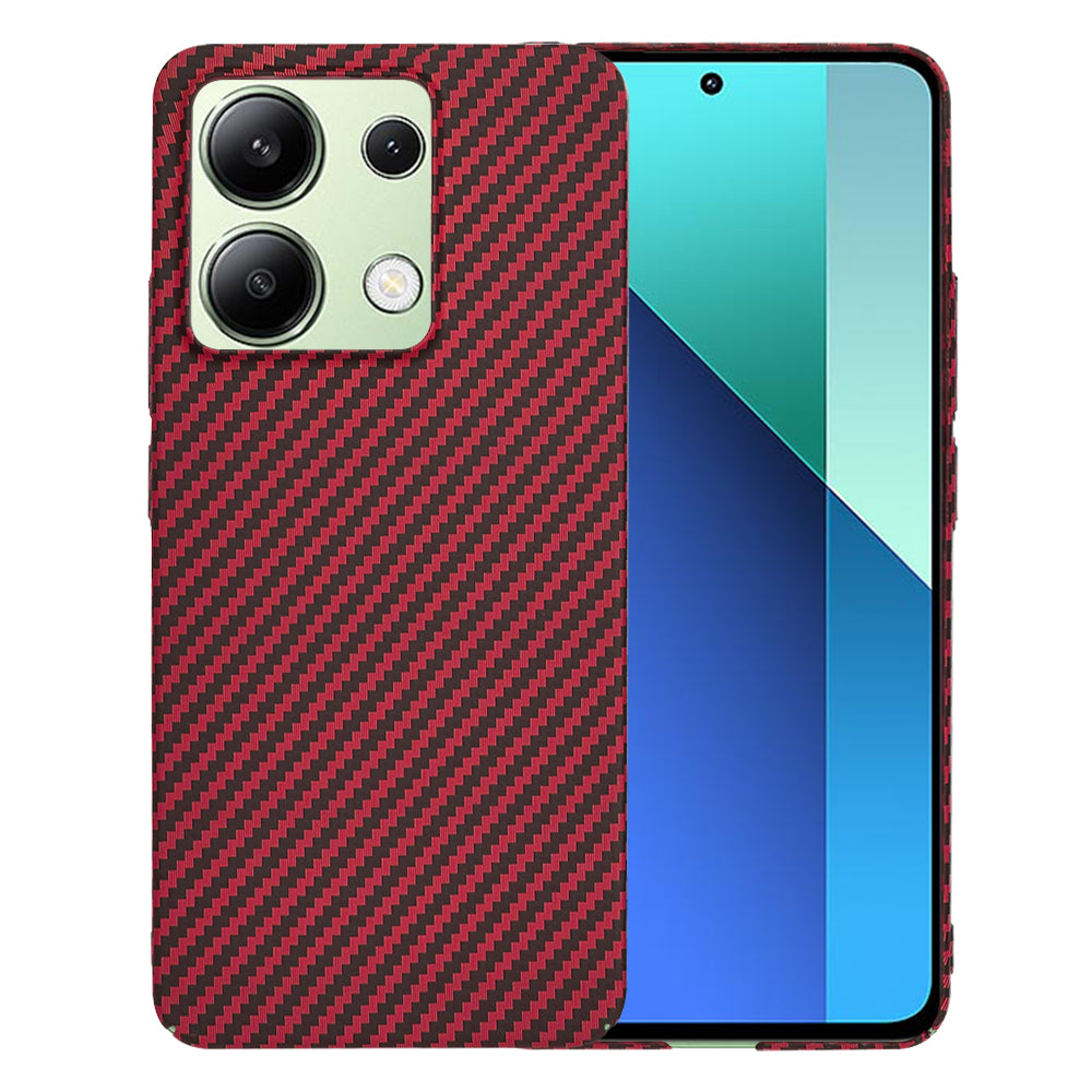 Coque pour Xiaomi Redmi Note 13 4G, Techsuit, Carbonite FiberShell, Rouge
