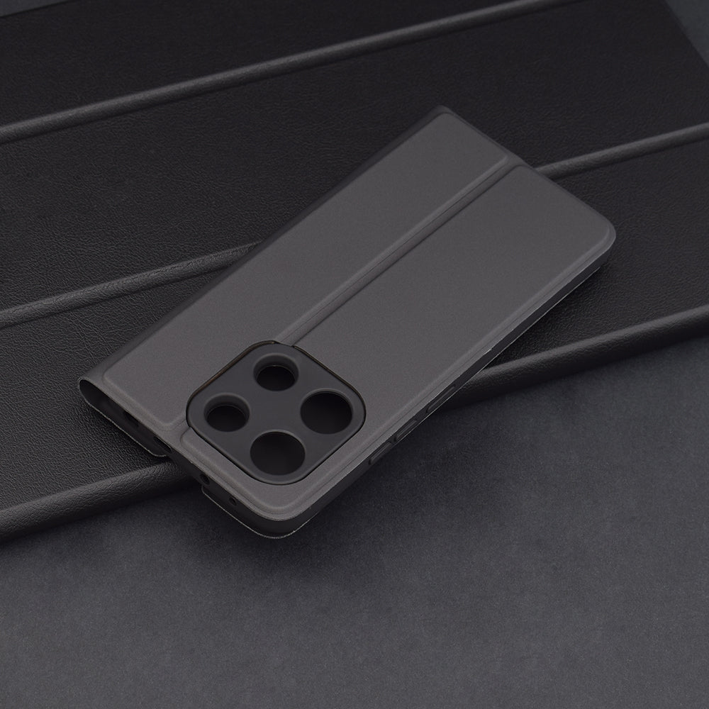 Coque pour Xiaomi Redmi Note 13 4G, Techsuit, Magskin Book, Noire
