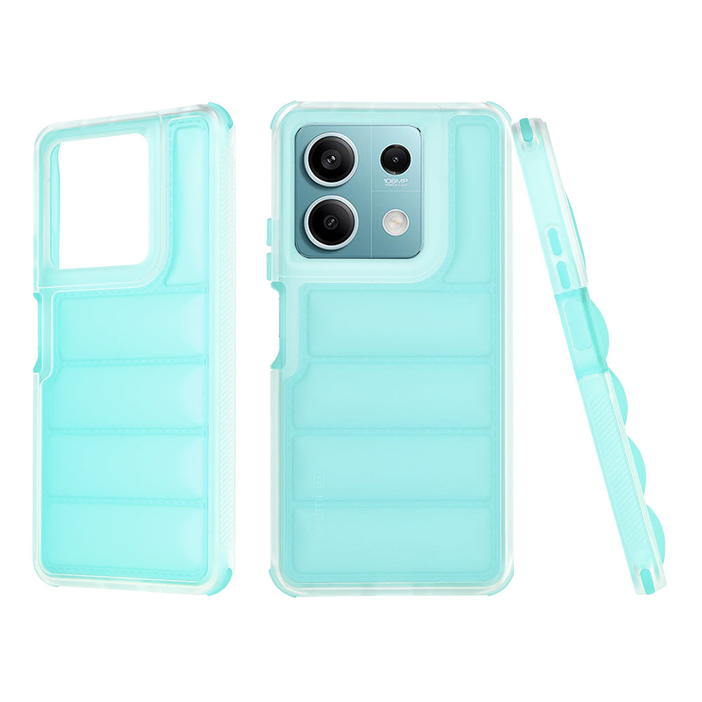 Coque pour Xiaomi Redmi Note 13 5G, Techsuit, Wave Shield, Turquoise