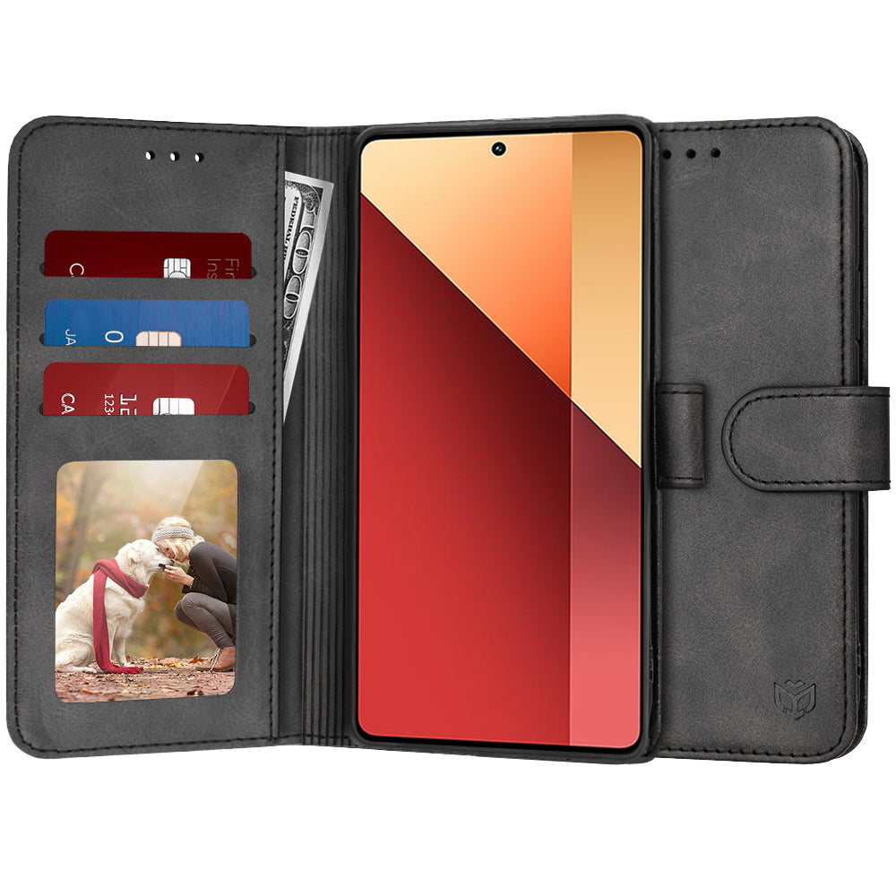 Coque pour Xiaomi Redmi Note 13 Pro 4G / Poco M6 Pro 4G, Techsuit, Diary Book, Noire