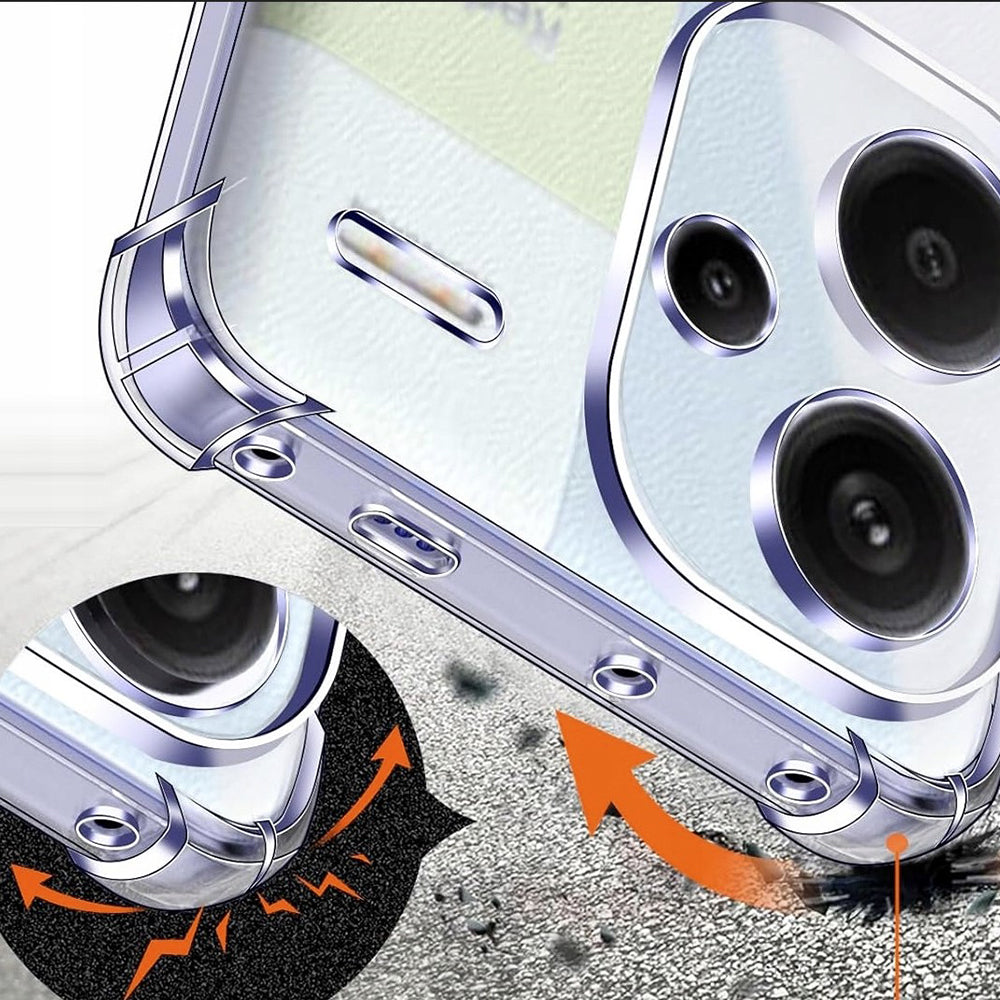 Coque pour Xiaomi Redmi Note 13 Pro+, Techsuit, Antichoc Claire, Transparente