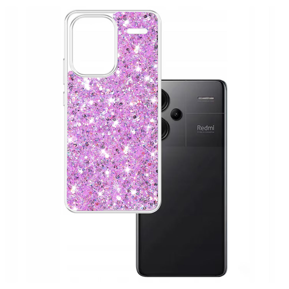 Coque pour Xiaomi Redmi Note 13 Pro+, Techsuit, Paillettes Scintillantes, Magenta
