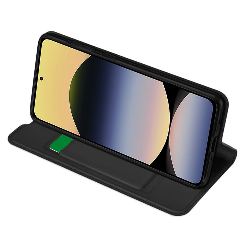 Coque pour Xiaomi Redmi Note 14 4G (Régional), Techsuit, Magskin Book, Noire