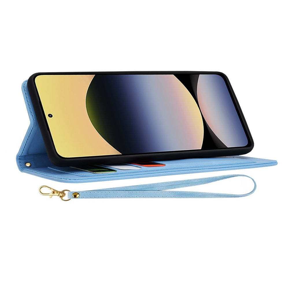 Coque pour Xiaomi Redmi Note 14 4G (Standard), Techsuit, FlipCraft, Bleu