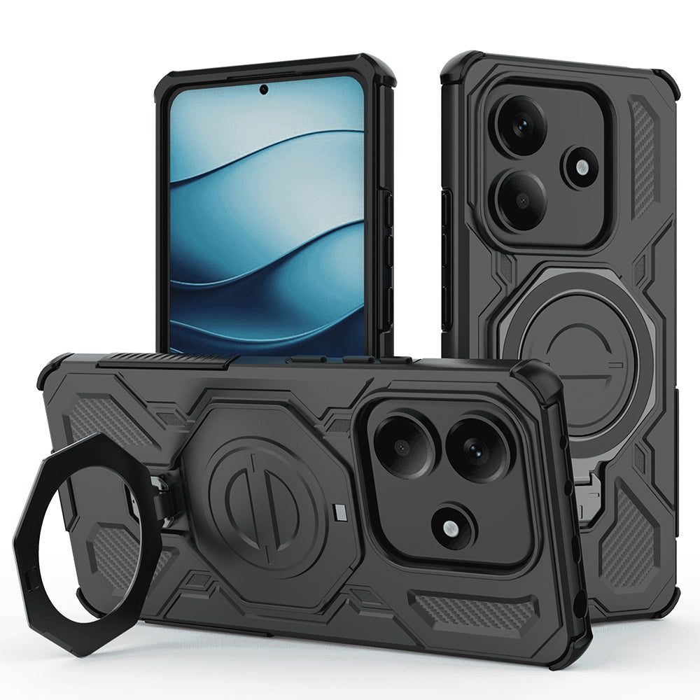 Coque pour Xiaomi Redmi Note 14 5G, Techsuit, Carbon Shield Pro, Noire