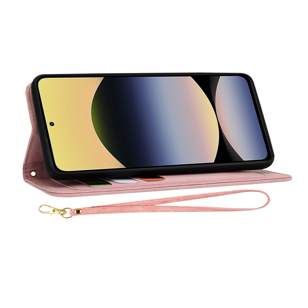 Coque pour Xiaomi Redmi Note 14 5G, Techsuit, FlipCraft, Rose