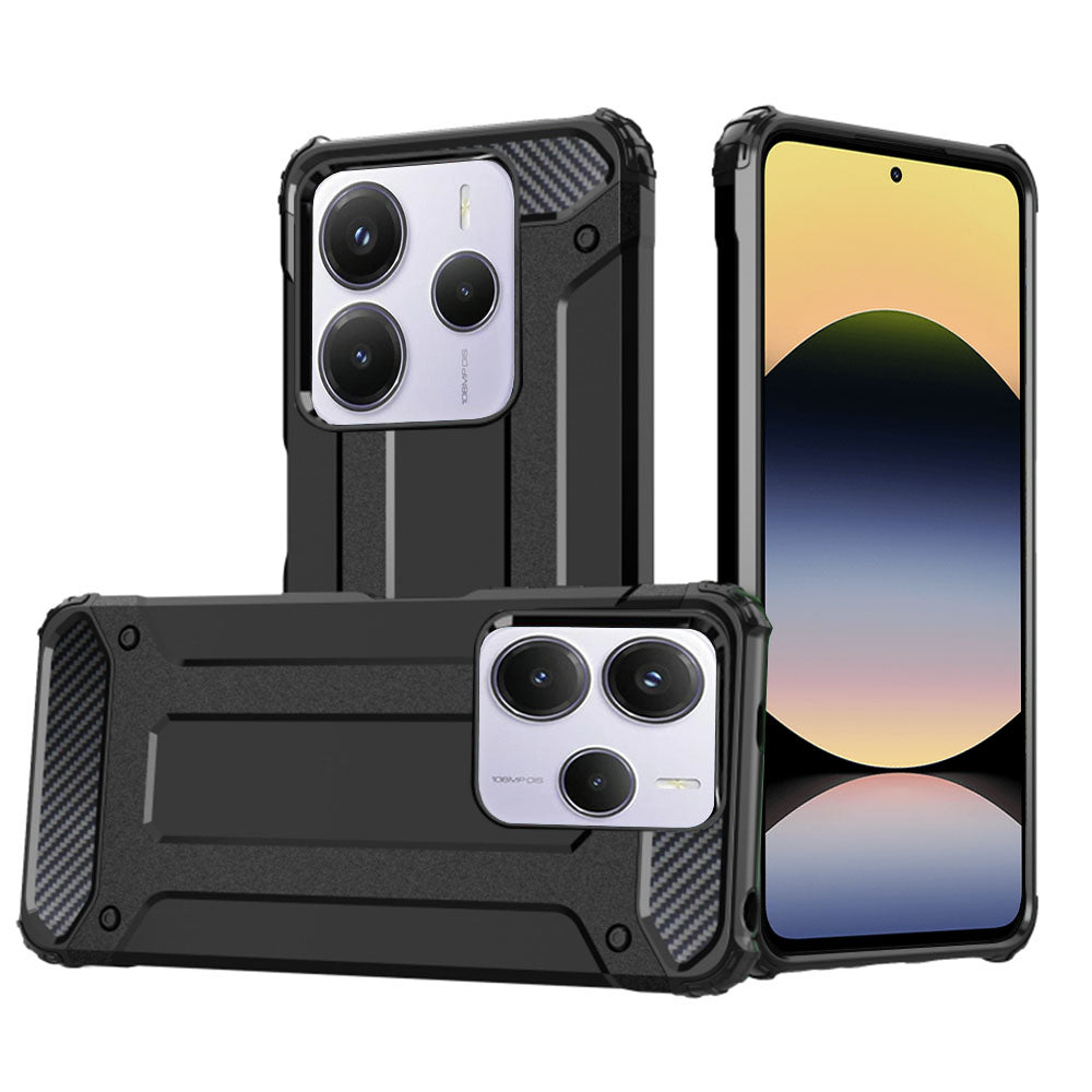 Coque pour Xiaomi Redmi Note 14 5G, Techsuit, Hybrid Armor, Noire