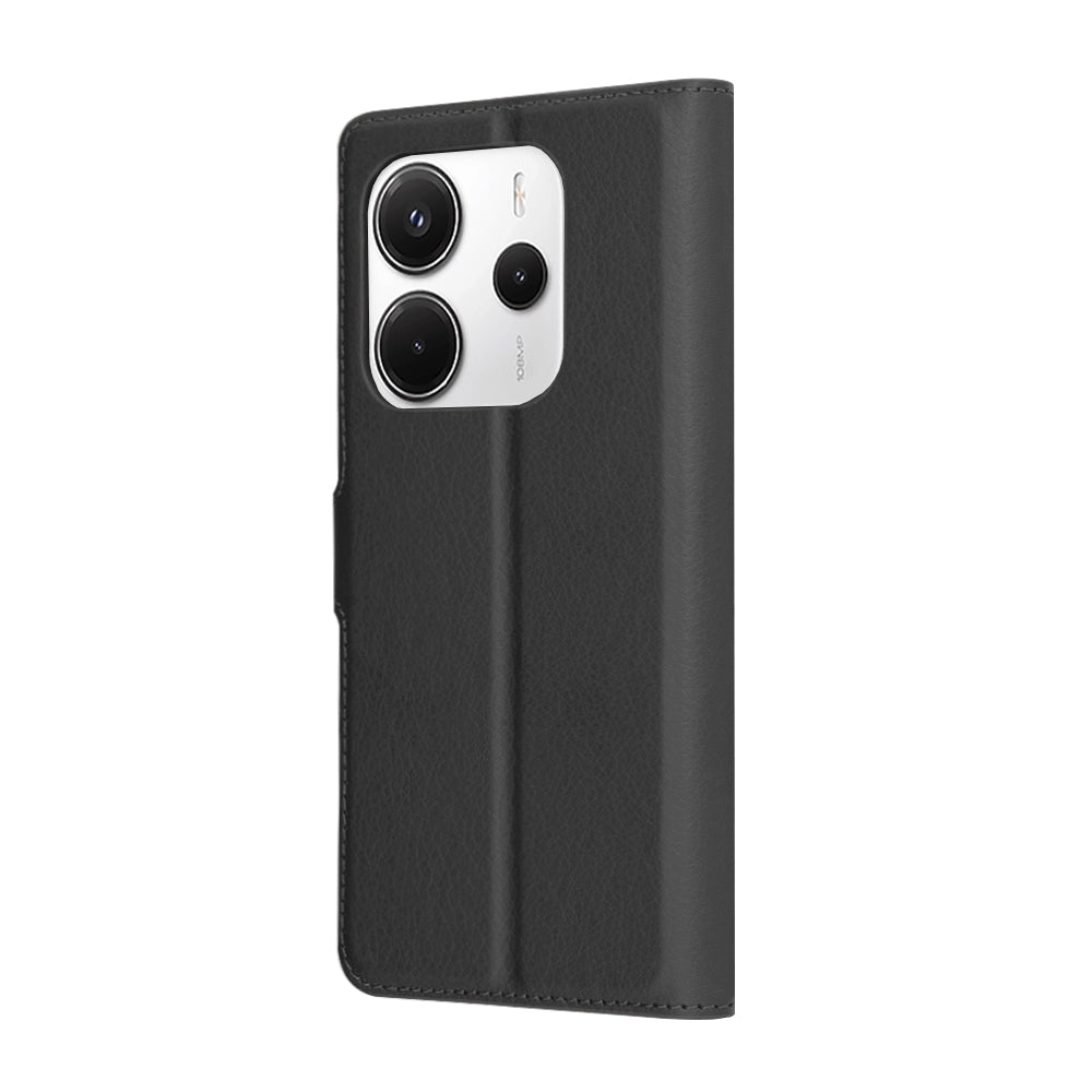 Coque pour Xiaomi Redmi Note 14 5G, Techsuit, Leather Folio, Noire