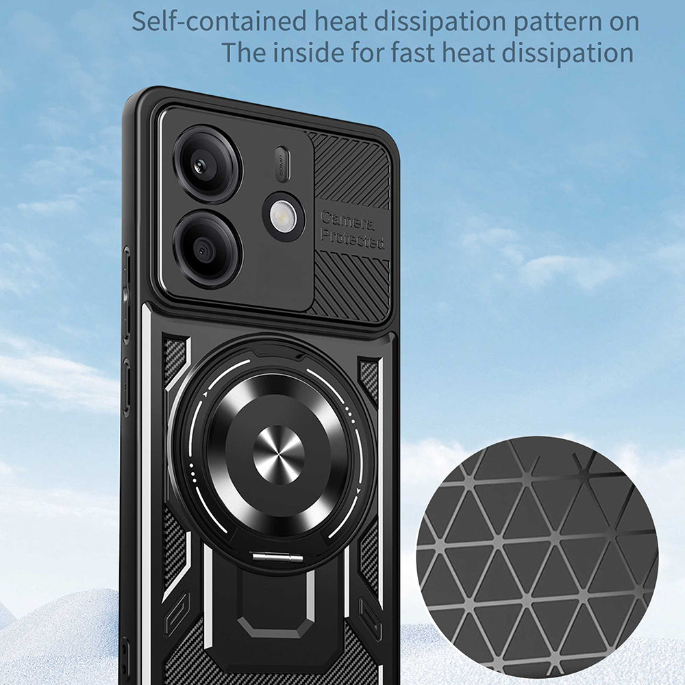 Coque pour Xiaomi Redmi Note 14 5G, Techsuit, RuggedCam, Noire