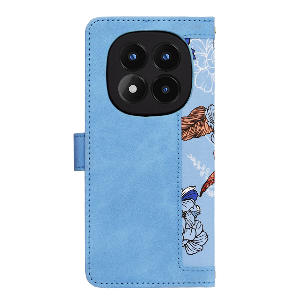 Coque pour Xiaomi Redmi Note 14 Pro 4G, Techsuit, FlipCraft, Bleu