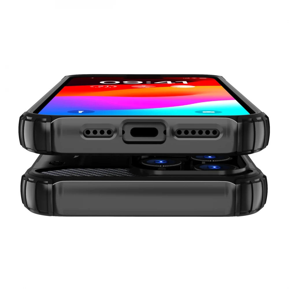 Coque pour Xiaomi Redmi Note 14 Pro 4G, Techsuit, Hybrid Armor, Noire