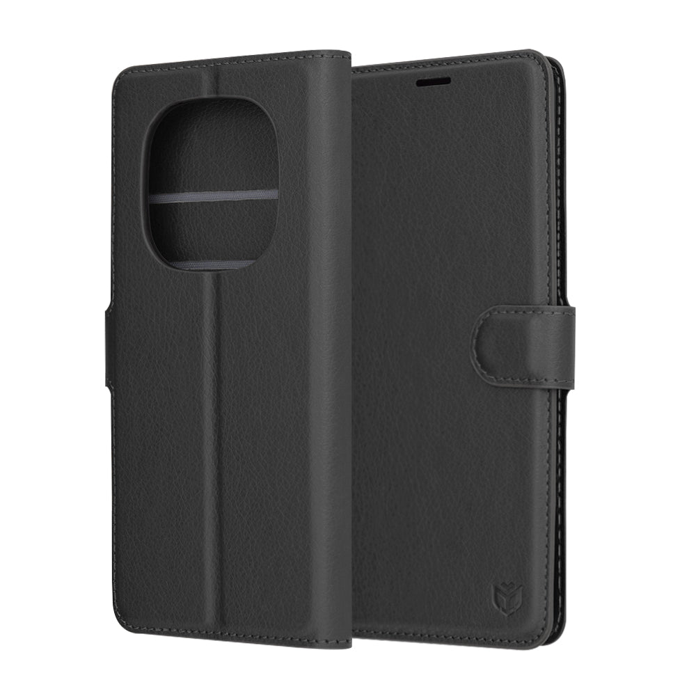 Coque pour Xiaomi Redmi Note 14 Pro 4G, Techsuit, Leather Folio, Noire