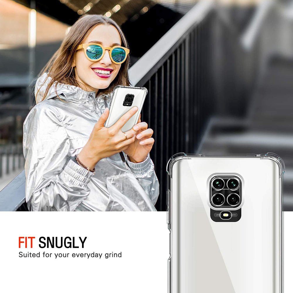 Coque pour Xiaomi Redmi Note 9S / Note 9 Pro / Note 9 Pro Max, Techsuit, Anti-choc Claire, Transparente