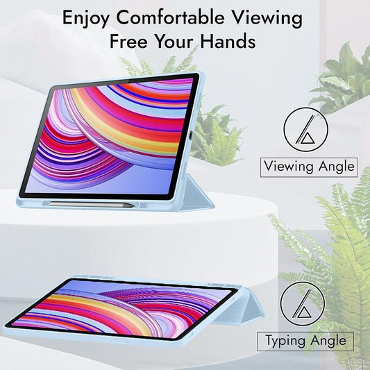 Housse pour Xiaomi Redmi Pad Pro / Pad / Pad Pro 5G, Techsuit, Flex Trifold, Bleu marine