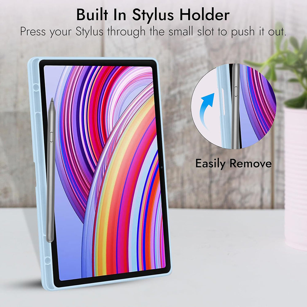 Housse pour Xiaomi Redmi Pad Pro / Pad / Pad Pro 5G, Techsuit, Flex Trifold, Bleu marine
