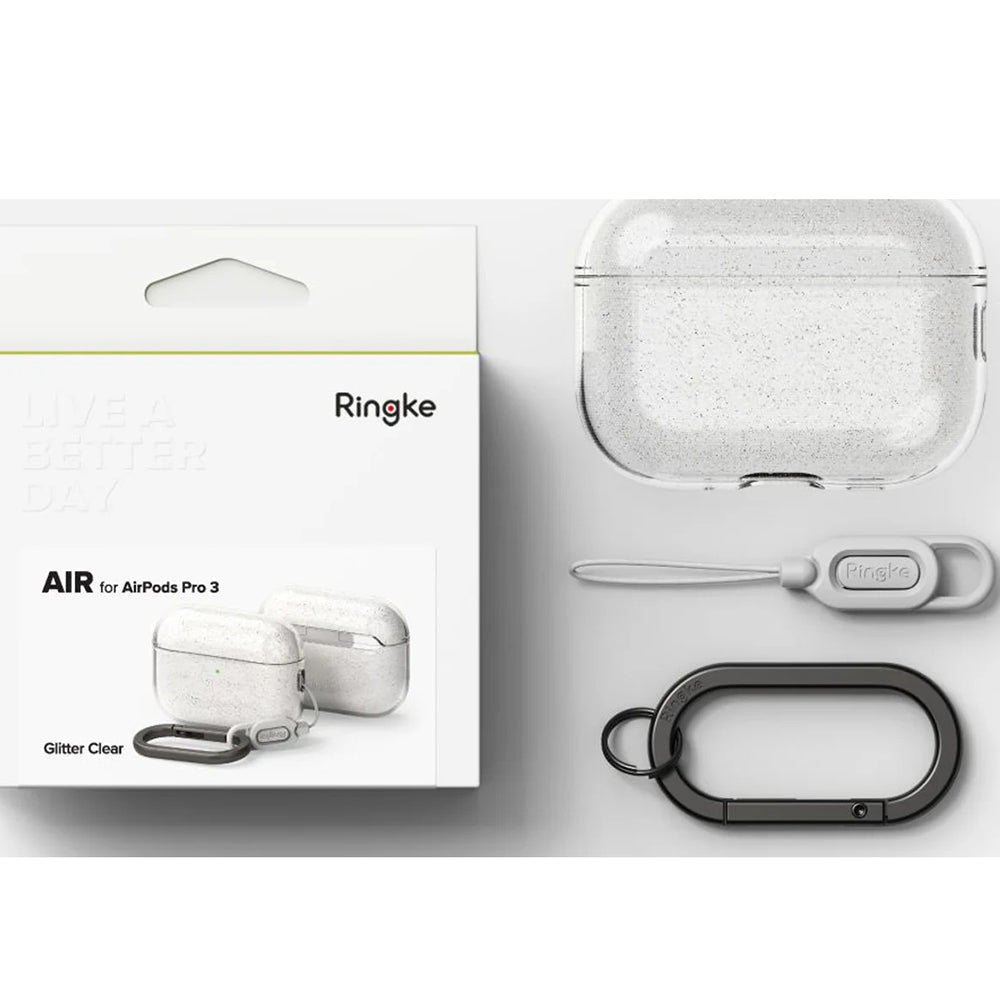 Étui Ringke Air Glitter pour Apple AirPods Pro 3, Transparent