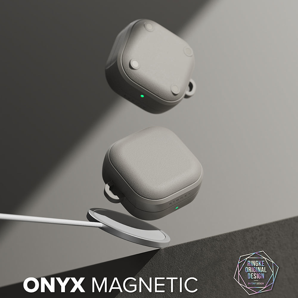 Étui Ringke Onyx Magnetic pour Samsung Galaxy Buds4 / Buds4 Pro, Gris